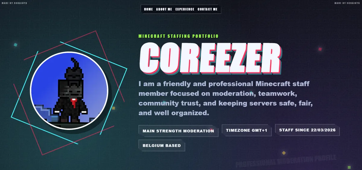 Coreezer portfolio preview